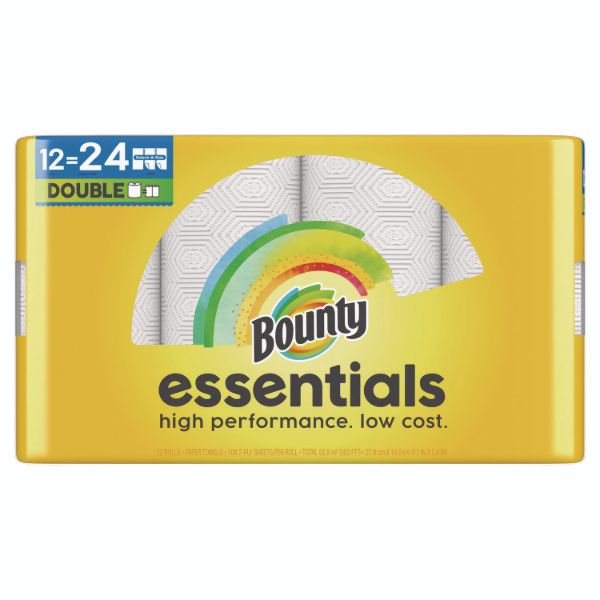 Essentials Select-A-Size Kitchen Roll Paper Towels, 2-Ply, 108 Sheets/Roll, 12 Rolls/Carton