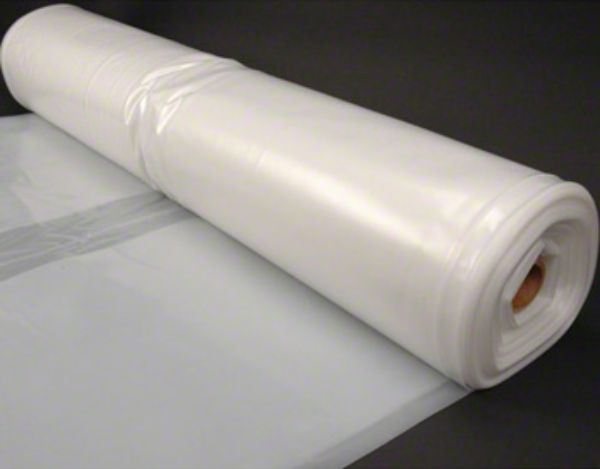 10' x 100' 6Mil Clear Poly Sheeting, Industry Standard, 36/Pallet, 1 Roll/Case