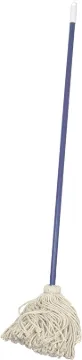 "Birdwell 9620-6 Deck Mop with Swivel Cap, 48 in L, Cotton Mop Head, Metal Handle"