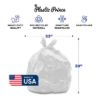 PLASTIC PRINCE (100 Pack) 30-33 Gallon Trash Bags, 1.5 Mil, Heavy Duty, Fits Round and Square 30-33 gal Trash Cans, 33" x 39" Garbage Trash Can Liners (Clear) -2