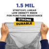 PLASTIC PRINCE (100 Pack) 30-33 Gallon Trash Bags, 1.5 Mil, Heavy Duty, Fits Round and Square 30-33 gal Trash Cans, 33" x 39" Garbage Trash Can Liners (Clear) -3