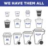 PLASTIC PRINCE (100 Pack) 30-33 Gallon Trash Bags, 1.5 Mil, Heavy Duty, Fits Round and Square 30-33 gal Trash Cans, 33" x 39" Garbage Trash Can Liners (Clear) - 7