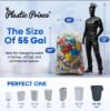 PLASTIC PRINCE (100 Pack) 55-60 Gallon Clear Trash Bags, 3 Mil, Heavy Duty, Fit Rubbermaid Brute Rollout, Round and Square 32-55 gal Trash Cans, 38" x 58" Large Durable Garbage Trash Can Liners - 2