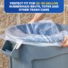 PLASTIC PRINCE (100 Pack) 55-60 Gallon Clear Trash Bags, 3 Mil, Heavy Duty, Fit Rubbermaid Brute Rollout, Round and Square 32-55 gal Trash Cans, 38" x 58" Large Durable Garbage Trash Can Liners - 4