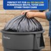 PLASTIC PRINCE 55 Gallon Trash Bags 2 Mil Heavy Duty Fit Rubbermaid Brute Rollout Round and Square 32-55 Gallon Trash Cans 36 x 50 Large Durable Garbage Trash Can Liners, Black Pack of 100 3