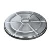 Plexon Trash Can Lid, Compotible with 20-Gallon Round Fire Resistant Garbage Container, Lid for Galvanized Steel Waste Bin 1