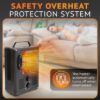 Plexon Electric Milkhouse Space Heater 1500W, Space Heaters for Indoor Use with Adjustable Thermostat, Overheat Protection, Tip-Over Safety Switch, Ideal for Garage, Greenhouse3