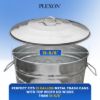 Plexon Trash Can Lid, Compotible with 13-Gallon Round Fire Resistant Garbage Container, Lid for Galvanized Steel Waste Bin3