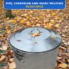 Plexon Trash Can Lid, Compotible with 13-Gallon Round Fire Resistant Garbage Container, Lid for Galvanized Steel Waste Bin5