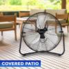 Plexon 20 inch Floor Fan Industrial Fan Heavy Duty Metal Electric High Velocity Fan for Home Garage Shops Warehouse Workshop Barn Patio, 3-Speed 4200 CFM, Black6
