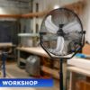 Plexon 30" High Velocity Pedesal Fan Heavy Duty Industrial Standing Fan Commercial Metal Outdoor for Garage Bedroom Gym Shop Warehouse 3 Speeds 7600 CFM, Black6