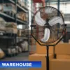 Plexon 30" High Velocity Pedesal Fan Heavy Duty Industrial Standing Fan Commercial Metal Outdoor for Garage Bedroom Gym Shop Warehouse 3 Speeds 7600 CFM, Black8