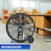 Plexon 42" High Velocity Belt-Drive Drum Fan 2-Speed 24500 CFM Heavy Duty Industrial Fan for Shops Warehouses Workshops Garages Gyms Barns6