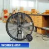 Plexon 42" High Velocity Belt-Drive Drum Fan 2-Speed 24500 CFM Heavy Duty Industrial Fan for Shops Warehouses Workshops Garages Gyms Barns6