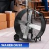 Plexon 42" High Velocity Belt-Drive Drum Fan 2-Speed 24500 CFM Heavy Duty Industrial Fan for Shops Warehouses Workshops Garages Gyms Barns7