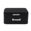 Plexon Black Bread Box for Kitchen Countertop with Lid, Metal Bread Storage Container Bin 11.8" x 7" x 6.3"1