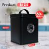 Plexon Canisters Sets for the Kitchen, Kitchen Canisters for Countertop Set of 3, Canister Sets with Lids and Copper Labels, Black2