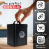 Plexon Canisters Sets for the Kitchen, Kitchen Canisters for Countertop Set of 3, Canister Sets with Lids and Copper Labels, Black3