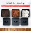 Plexon Canisters Sets for the Kitchen, Kitchen Canisters for Countertop Set of 3, Canister Sets with Lids and Copper Labels, Black4