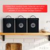 Plexon Canisters Sets for the Kitchen, Kitchen Canisters for Countertop Set of 3, Canister Sets with Lids and Copper Labels, Black7