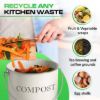 Plexon Countertop Compost Bin Kitchen, Kitchen Compost Bin 1.3 Gallon, Metal Compost Bucket with Lid, Beige4