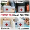 Plexon First Aid Kit, First Aid Supplies Bin, 8.5" Metal Medicine Storage Box with Lid, First Aid Kit Box Organizer, White6