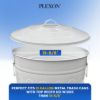 Plexon Trash Can Lid, Compotible with 13-Gallon Round Fire Resistant Garbage Container, Beige Lid for Galvanized Steel Waste Bin3
