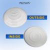 Plexon Trash Can Lid, Compotible with 13-Gallon Round Fire Resistant Garbage Container, Beige Lid for Galvanized Steel Waste Bin4