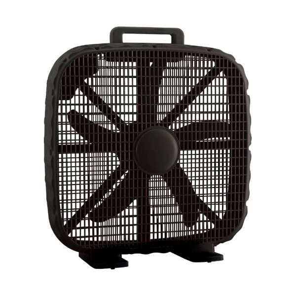 Plexon 20" Box Fan with Carry Handle, 5 Blades, 3 Speed Full-Force Air Circulation with Air Conditioner Floor Fan, for Bedroom/Living Room/Office, Black1