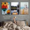 Plexon 24x36 Poster Frame Black 24 x 36 Poster Frames for Home Decor Office Horizontal or Vertical Wall Mount Front Polish Plexiglass Large Picture Frame for Wall Gallery Photo Frame 3 Pack6