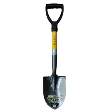 Plexon 27" Round Transfer Shovel with Durable 50Mn Steel Blade, Fiberglass Handle & Ergonomic Plastic D-Grip – Ideal for Gardening, Outdoor Construction, Off-Road, and Camping Use1