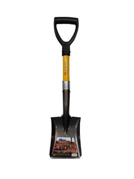 Plexon 27" Square Mini Transfer Shovel with High-Strength 50Mn Steel Blade, Weather-Resistant Fiberglass Handle & Ergonomic D-Grip–Ideal for Snow,Landscaping,Gardening,Outdoor Work,Car Shovel1