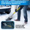 Plexon Metal Scoop Shovel 12" Blade - Aluminium Steel Snow Shovel for Driveway - Heavy Duty Snow Shovel for Car - Fiberglass Handle & Plastic D-Grip - Outdoor Garden Yard, 48" Length4