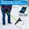 PLEXON Snow Shovel for Driveway, Snow Shovel for Car, Ergonomic Plastic Lightweight Snow Shovels for Snow Removal with D-Grip Handle, Home Garage, 48"2