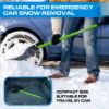 PLEXON Snow Shovel for Driveway, Snow Shovel for Car, Ergonomic Plastic Lightweight Snow Shovels for Snow Removal with D-Grip Handle, Home Garage, 48"3