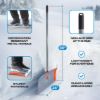 Plexon Rust-Resistant Steel Snow Pusher Shovel for Driveway Doorway, Sidewalk - Manual Snow Plow Snow Removal with 24" Extra Wide Blade and Metal Handle - 60" Length5