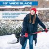 PLEXON Snow Shovel for Driveway, Snow Shovel for Car, Lightweight for Snow Removal, Home Garage, 47" Ergonomic, Plastic with D-Grip Handle4