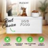 Plexon Dog Food Storage Container with Scoop, Metal Dog Food Container 10 lbs Holder Bin with Lid Small Pet Chow Storage Canister Tin, Treat Jars for Pets, 2 Gallons, White3