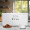 Plexon Dog Food Storage Container with Scoop, Metal Dog Food Container 10 lbs Holder Bin with Lid Small Pet Chow Storage Canister Tin, Treat Jars for Pets, 2 Gallons, White8