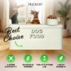 Plexon Dog Food Storage Container with Scoop, Metal Dog Food Container 10 lbs Holder Bin with Lid Small Pet Chow Storage Canister Tin, Treat Jars for Pets, 2 Gallons, Off-White4