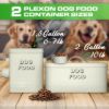 Plexon Dog Food Storage Container with Scoop, Metal Dog Food Container 10 lbs Holder Bin with Lid Small Pet Chow Storage Canister Tin, Treat Jars for Pets, 2 Gallons, Off-White7