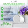Plexon Herb Planter Indoor Garden Set of 3 with Tray, Metal Herb Pots for Indoor Plants, Round Kitchen Garden Kit Ideal for Windowsill Planter or Countertop, White Powder Coated4