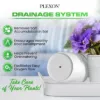 Plexon Herb Planter Indoor Garden Set of 3 with Tray, Metal Herb Pots for Indoor Plants, Round Kitchen Garden Kit Ideal for Windowsill Planter or Countertop, White Powder Coated4