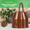 Plexon Rose Gold Metal Watering Can Indoor Plants 40 oz, Stainless Steel Long Spout Watering Can Outdoor House Plant Flower, Garden3