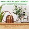 Plexon Rose Gold Metal Watering Can Indoor Plants 40 oz, Stainless Steel Long Spout Watering Can Outdoor House Plant Flower, Garden5