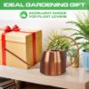 Plexon Rose Gold Metal Watering Can Indoor Plants 40 oz, Stainless Steel Long Spout Watering Can Outdoor House Plant Flower, Garden8
