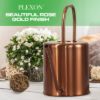 Plexon Rose Gold Metal Watering Can Indoor Plants, 54 oz Stainless Steel Long Spout Watering Can Outdoor House Plant Flower, Garden6
