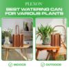 Plexon Rose Gold Metal Watering Can Indoor Plants, 54 oz Stainless Steel Long Spout Watering Can Outdoor House Plant Flower, Garden7