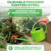 Plexon 40 oz Green Powder Coated Steel Watering Can Indoor Plants - Long Spout Watering Can Outdoor House Plant Flower, Garden4