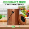 Plexon Countertop Compost Bin with Lid, Copper 1.5 Gallon Odorless Kitchen Compost Container, Steel Food Bucket Pail for Kitchen with Charcoal Filter, Bronze2